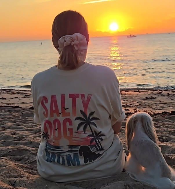 Customer photo review of Maltese (Long Ears) Salty Dog Mom T-Shirt | Inspired by Bailey 🐾