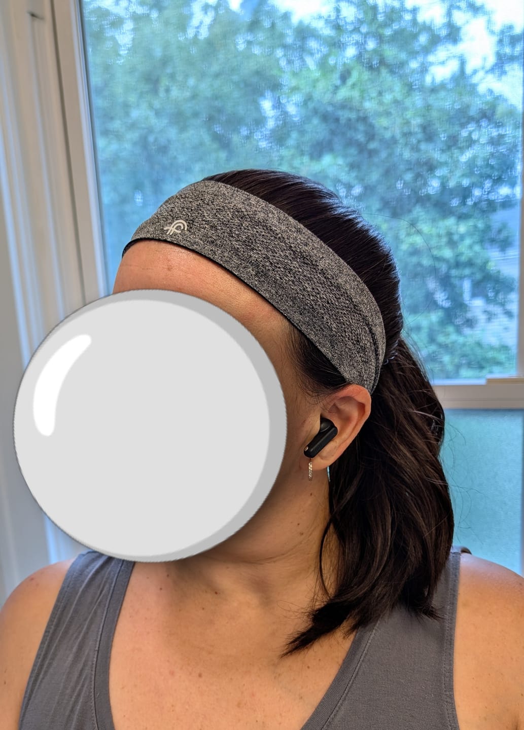 Customer photo review of 22" Pre-Loved OG Sport Pony Wig - Darkest Brown (M)