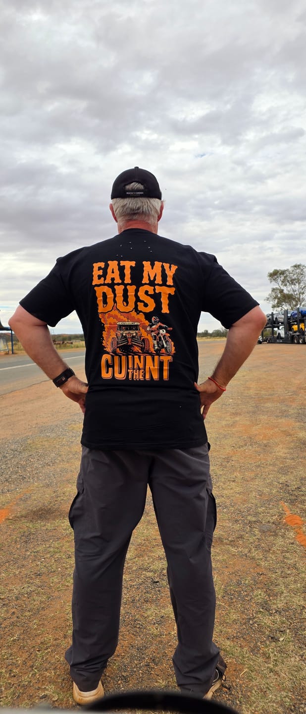 Customer photo review of Eat My Dust Tee Black