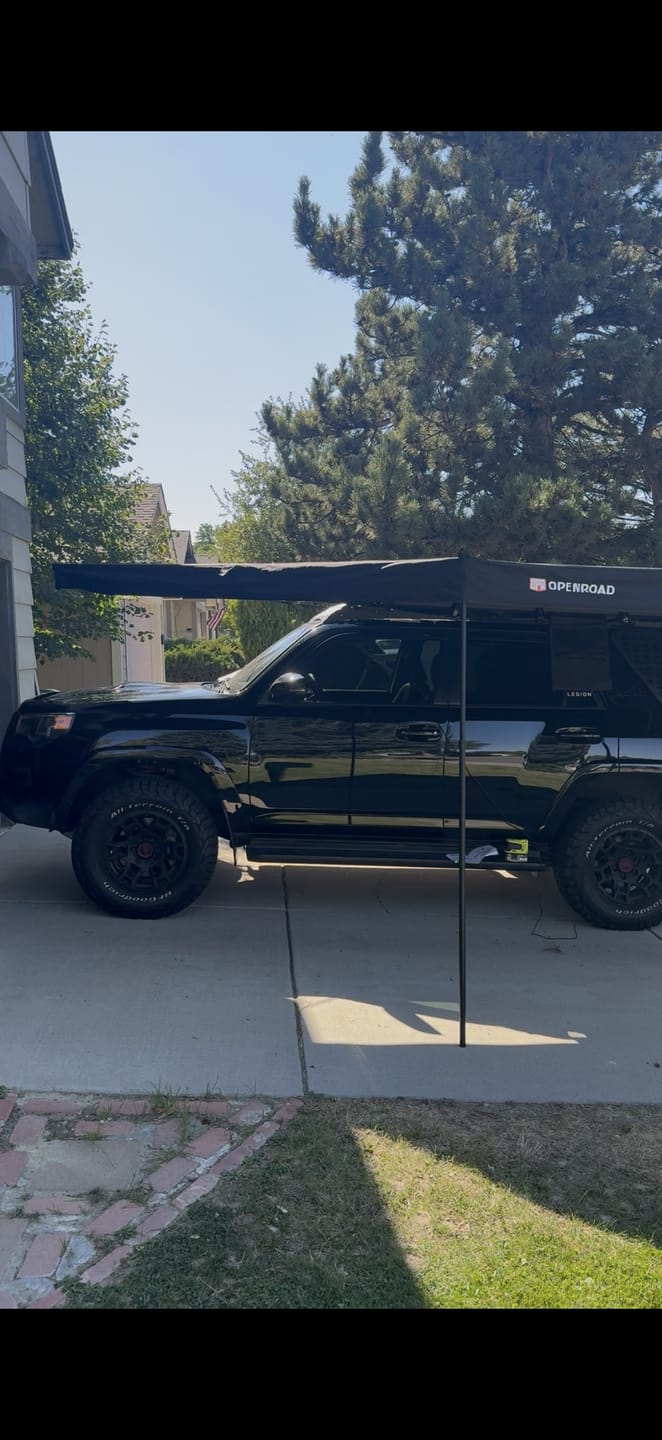 Customer photo review of OPENROAD 180 Free Standing Awning