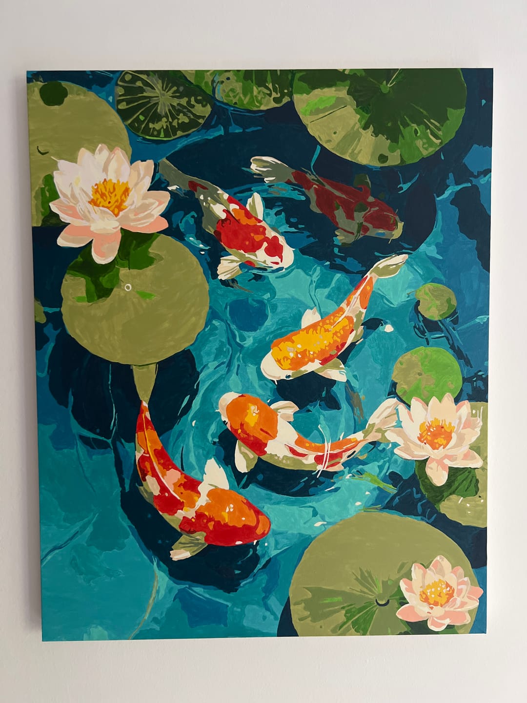 Customer photo review of Koi pond | Paint by Number