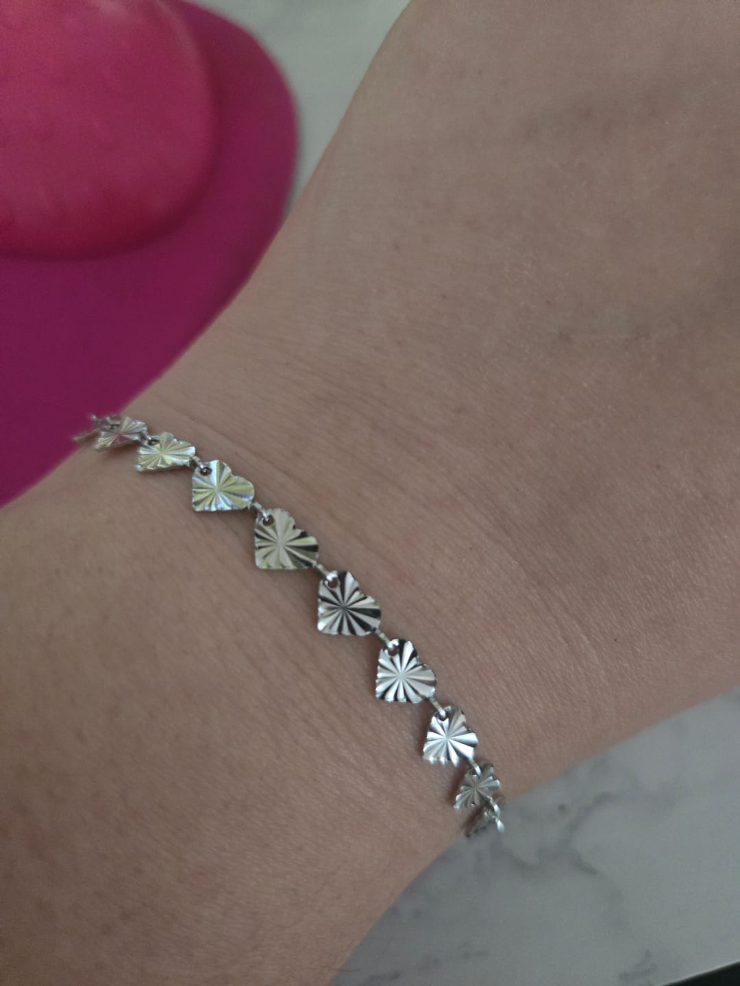 Customer photo review of Starlight Heart Chain Bracelet
