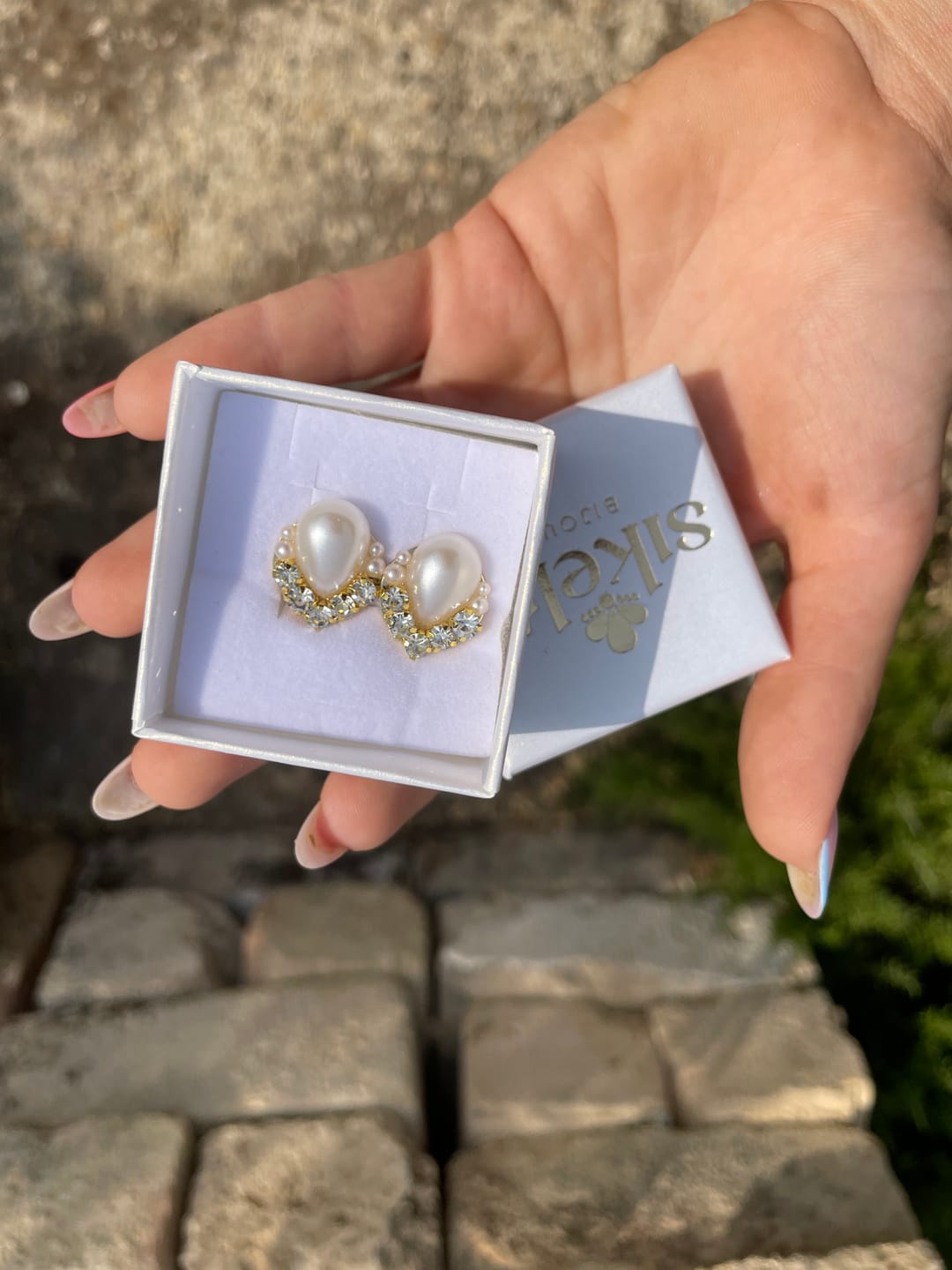 Customer photo review of Ovetti - Orecchini con Perla (Orecchini)