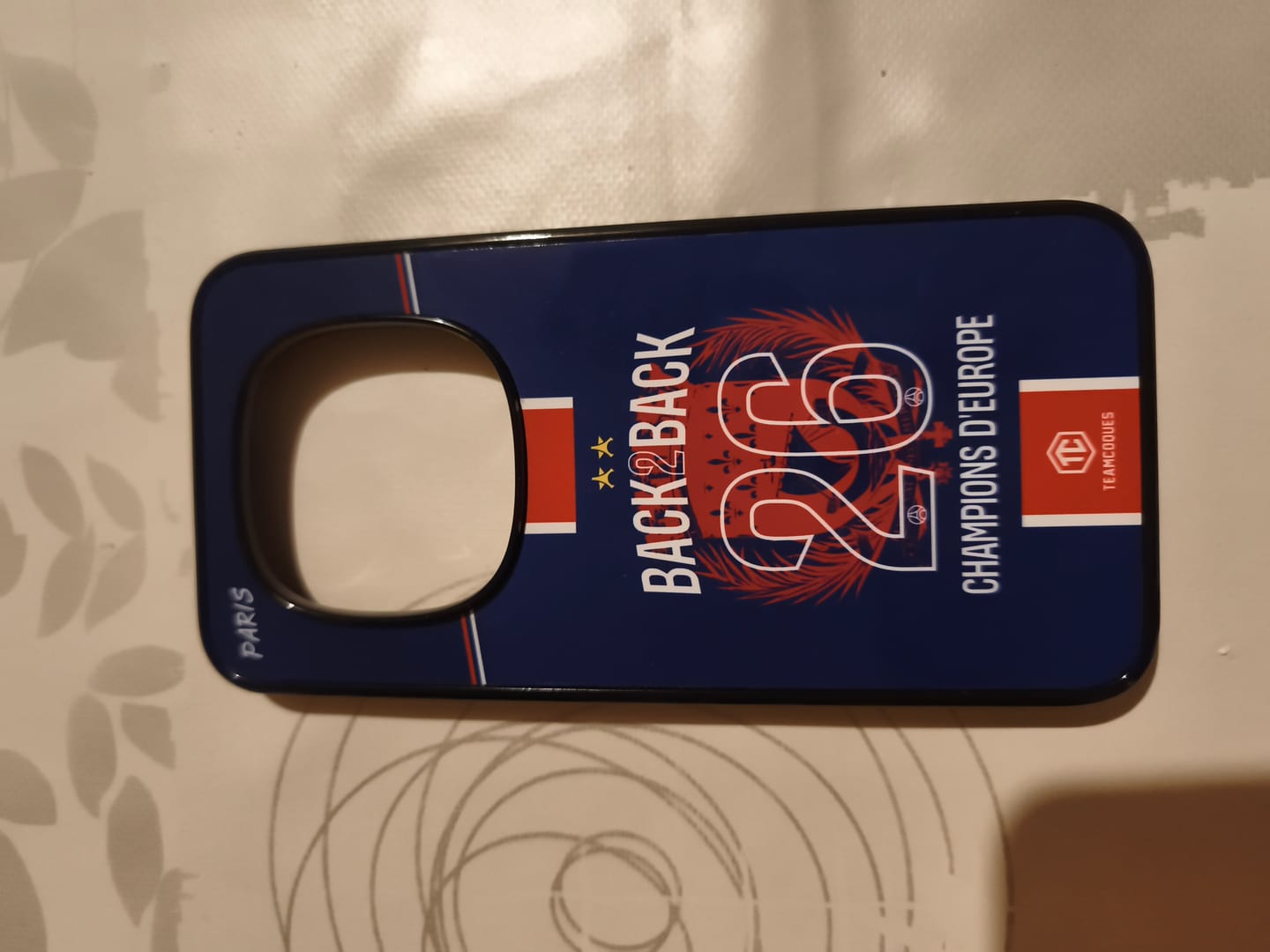 Customer photo review of Coque foot PARIS SG COLLECTOR 2026 - CHAMPIONS D'EUROPE - MAILLOT 2 ÉTOILES - CHAMPIONS LEAGUE BACK TO BACK BACK2BACK - TEAMCOQUES