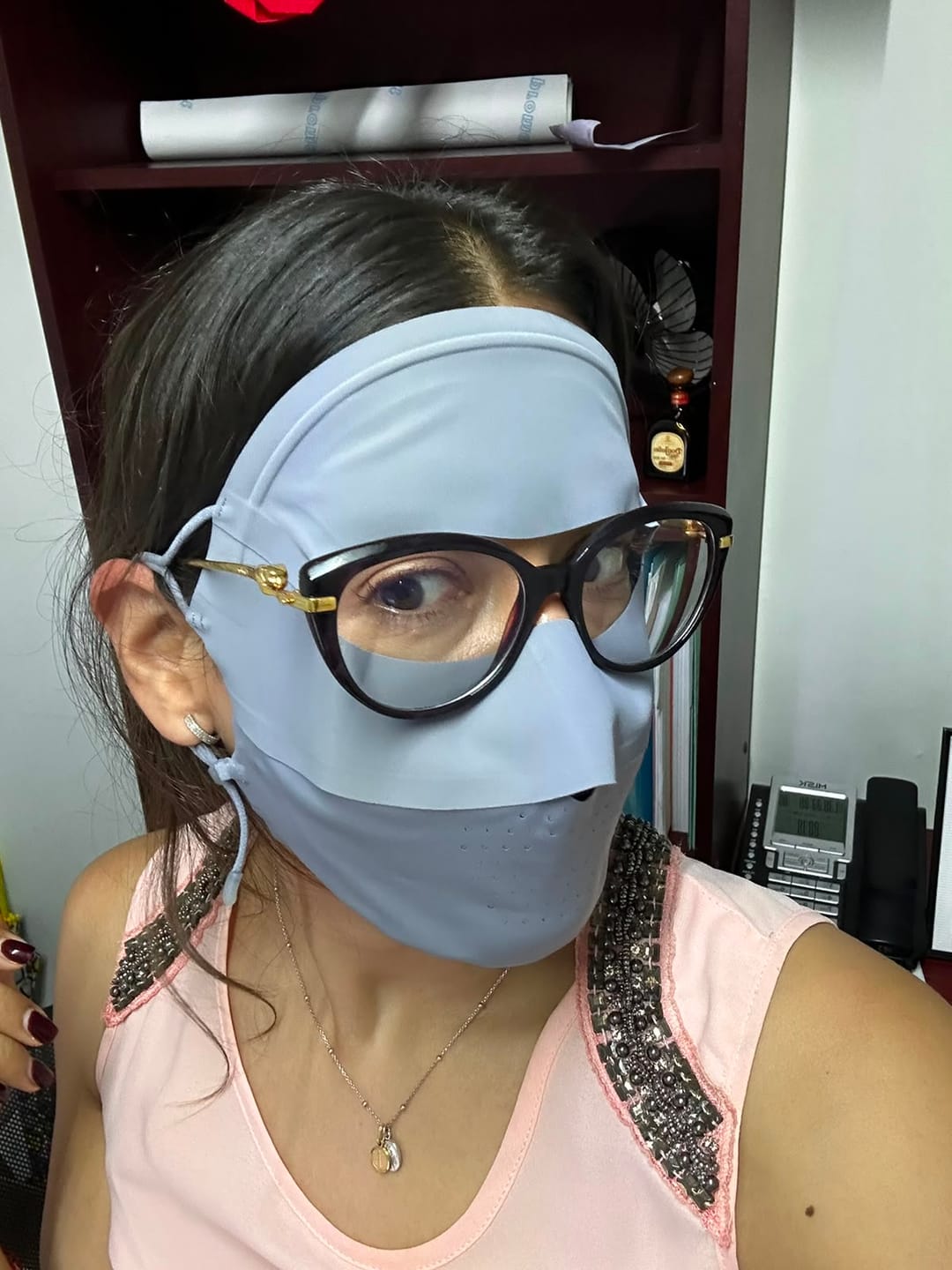 Customer photo review of Women's Lightweight Sun Protection Face Cover UPF 50+ AL204