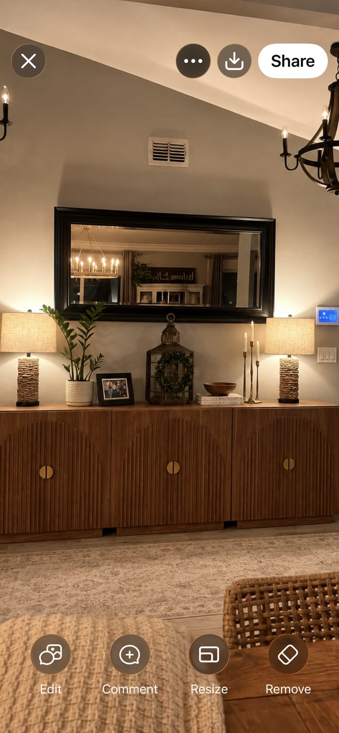 Customer photo review of 33" Arched Fluted Door Modular Sideboards (Set of 3)