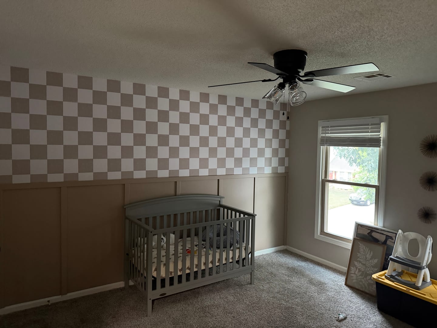 Customer photo review of Devin Wallpaper by Melissa Johnson Design