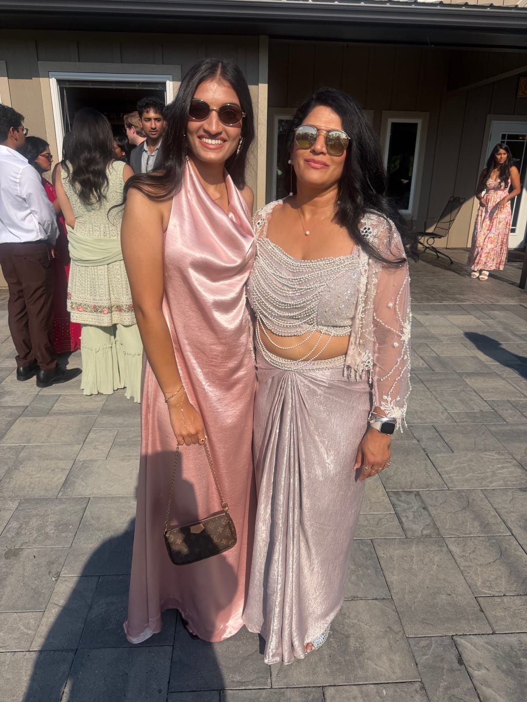 Customer photo review of Taupe Pearl Jacket Draped Saree Couture