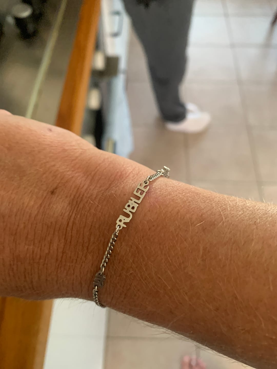 Customer photo review of Custom Name Bracelet