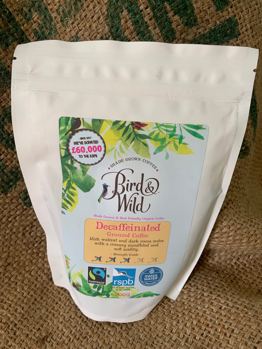 Customer photo review of Swiss Water Decaf Organic Coffee, Beans & Ground - 1kg, 200g