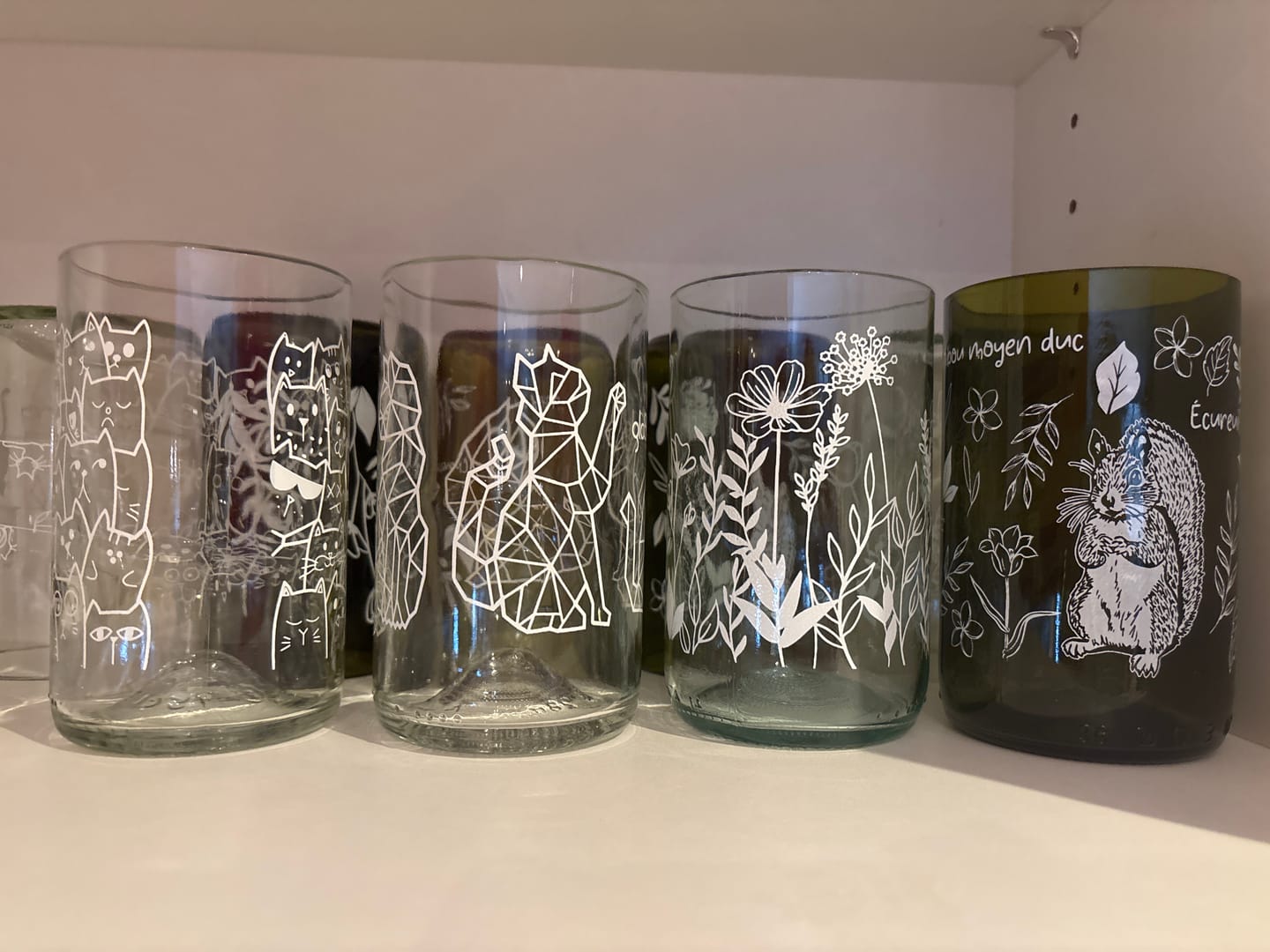 Customer photo review of Printemps - Set de 4 verres recyclés