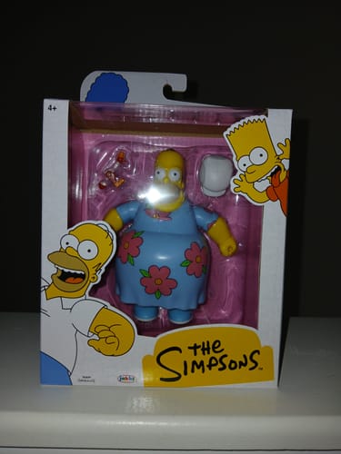 Customer's King Sized Homer action figure inside its original The Simpsons branded retail packaging box.