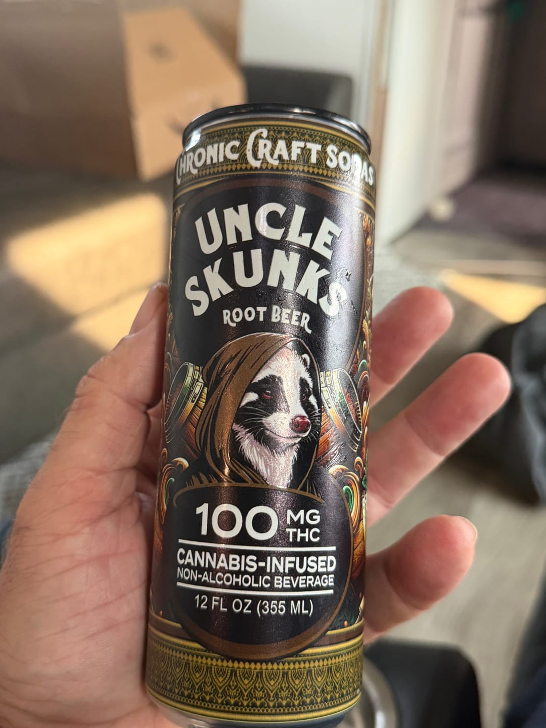 Customer photo review of Root Beer | 100 mg | 12oz Chronic Craft Soda