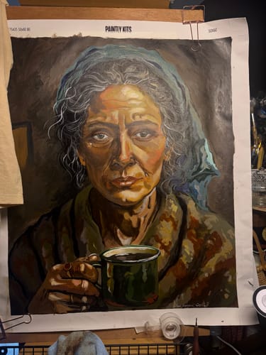 Customer photo review of Morning Coffee Portrait (80 Colors)