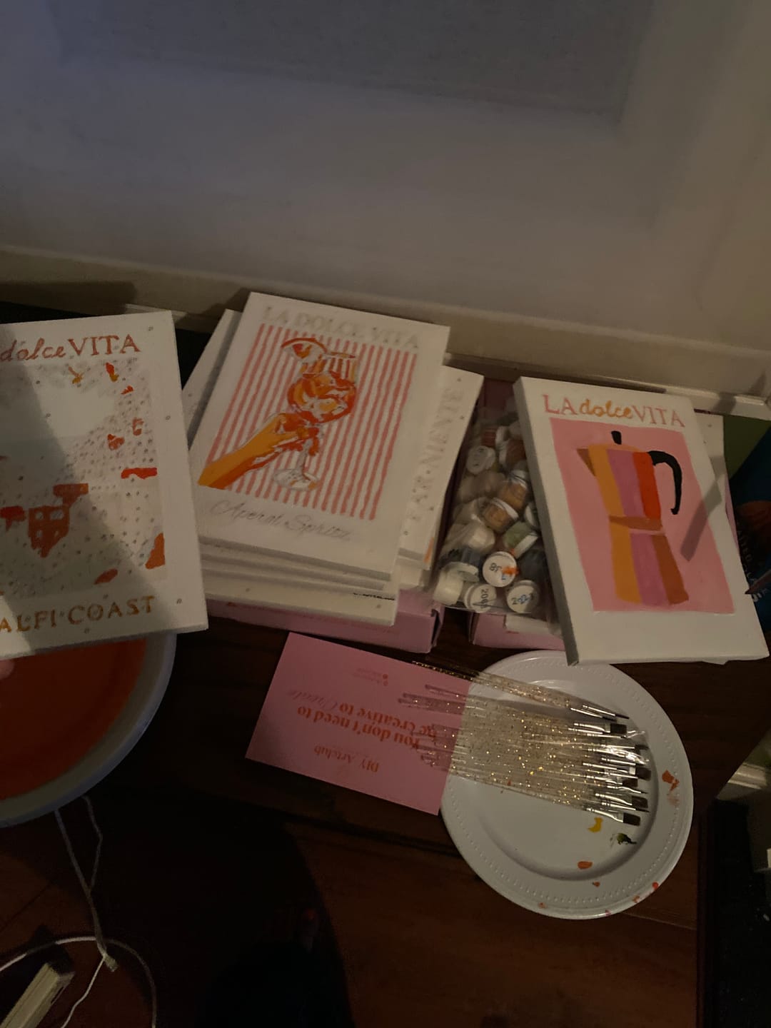 Customer photo review of 6 Mini Paintings - Italian ''Dolce Vita'' Set