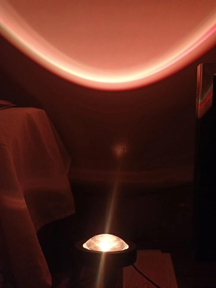 Customer photo review of RGB 16 Color Sunset Lamp