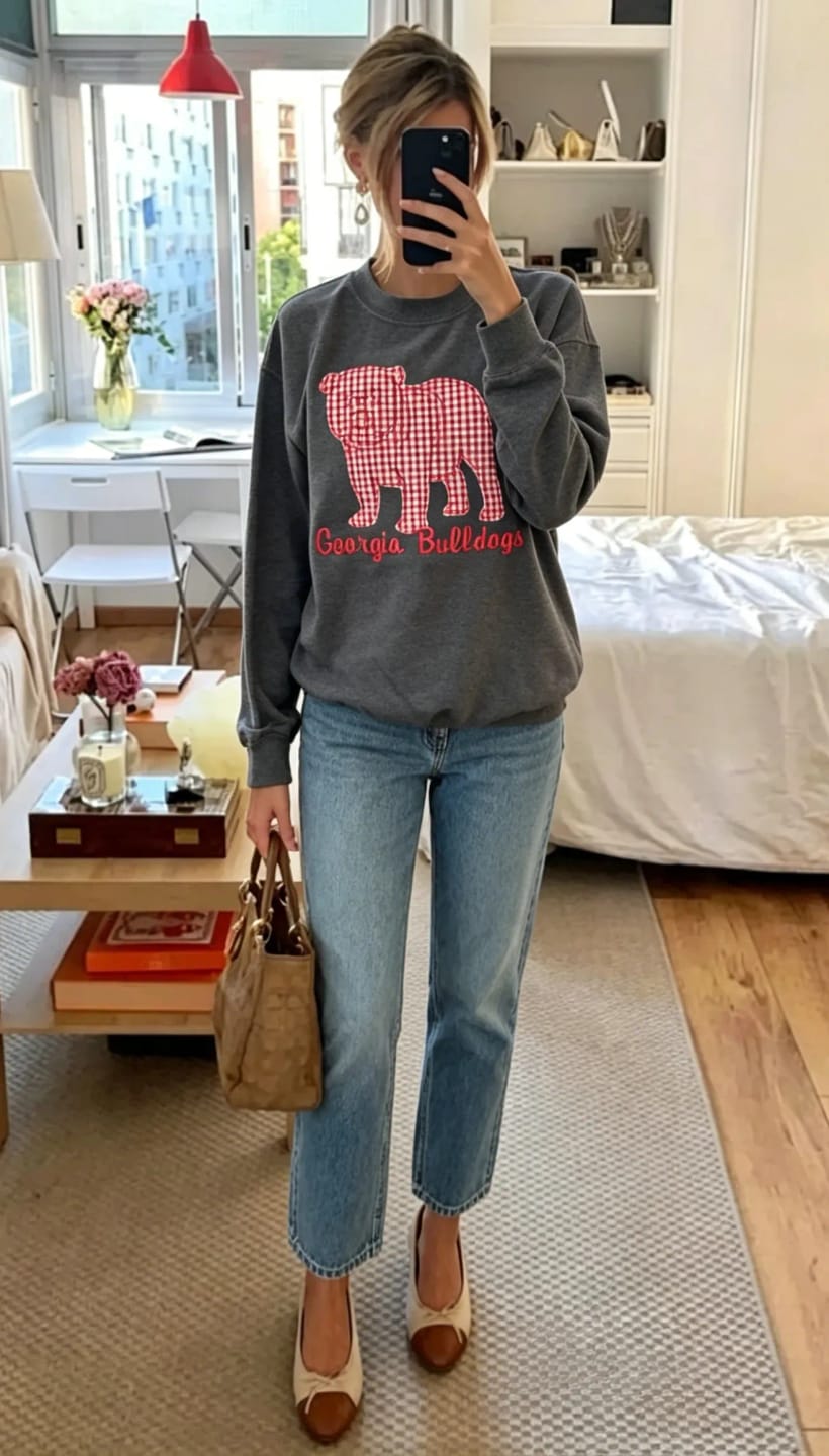 Customer photo review of Custom Tennessee Volunteers Women’s Team Spirit Sweatshirt – Applique Embroidered Side Bow Pullover