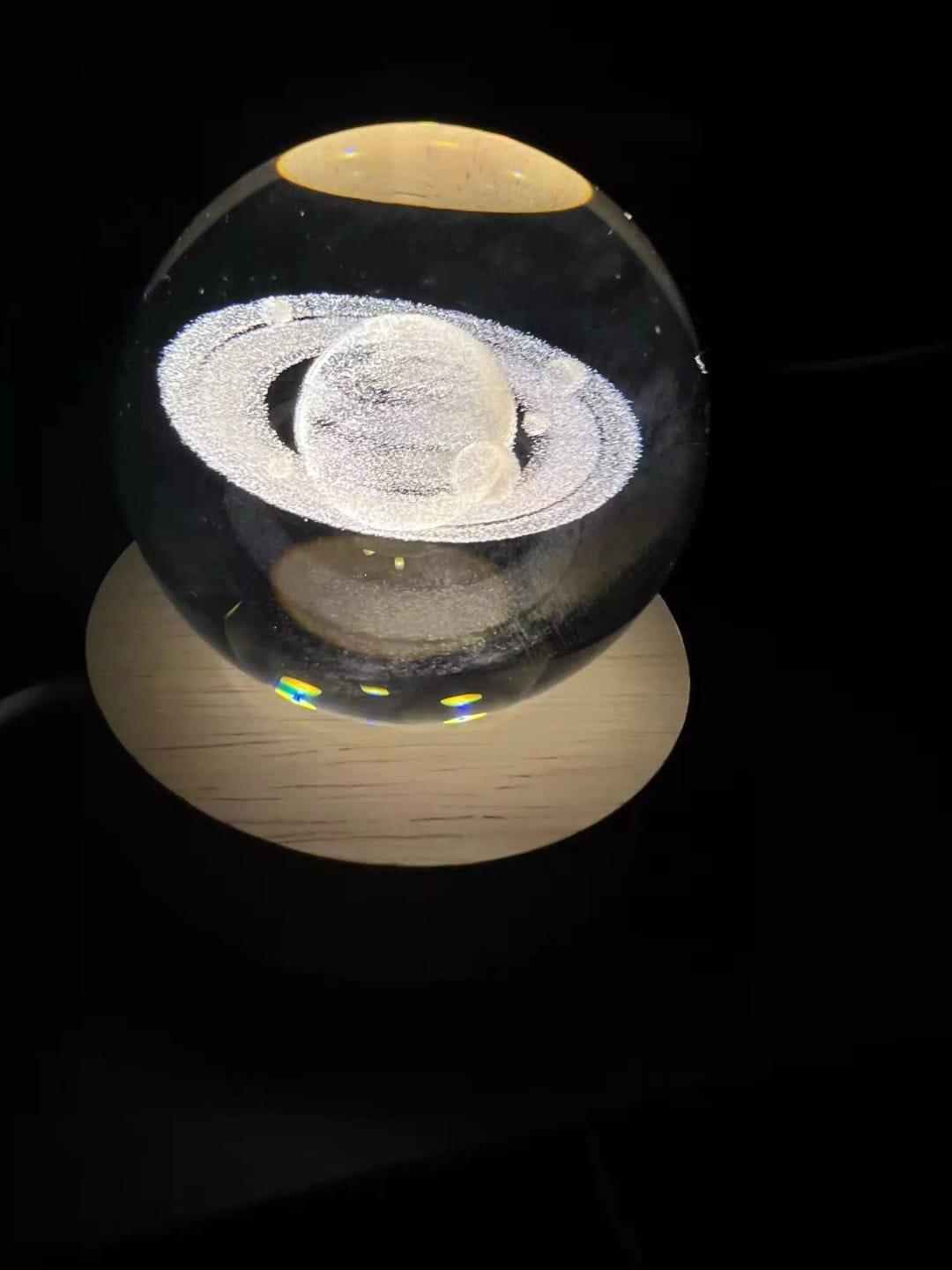 Customer photo review of AstroSphere Crystal Lamp – Moon Lamp & Saturn Lamp