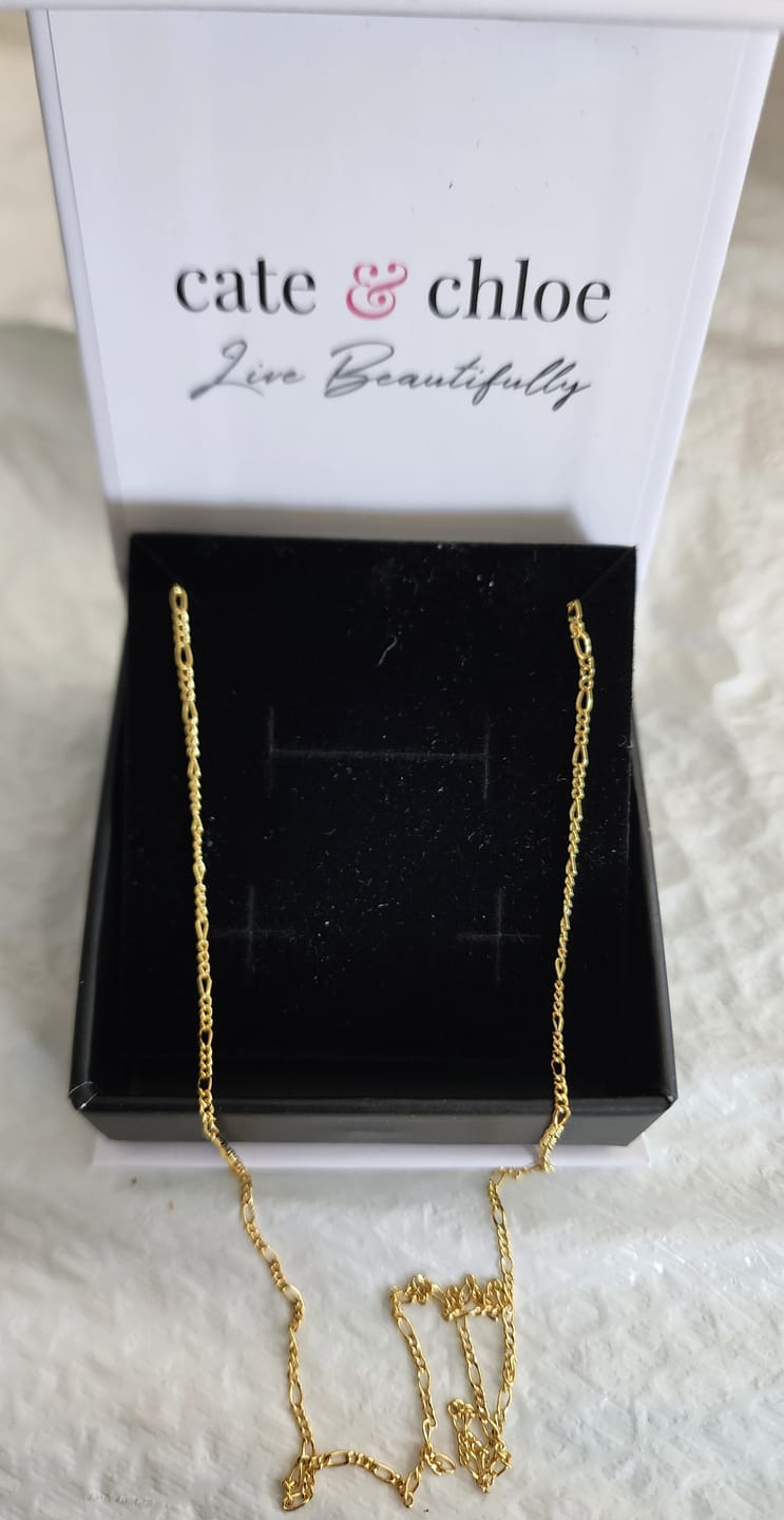 Customer photo review of Victoria 18k White Gold Plated Stacking Necklace Chain