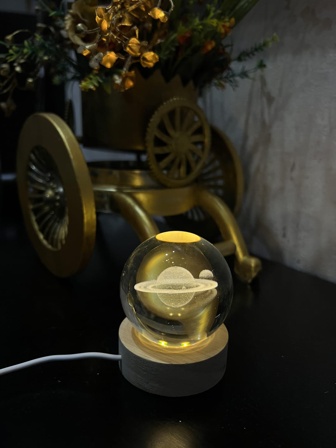 Customer photo review of AstroSphere Crystal Lamp – Moon Lamp & Saturn Lamp