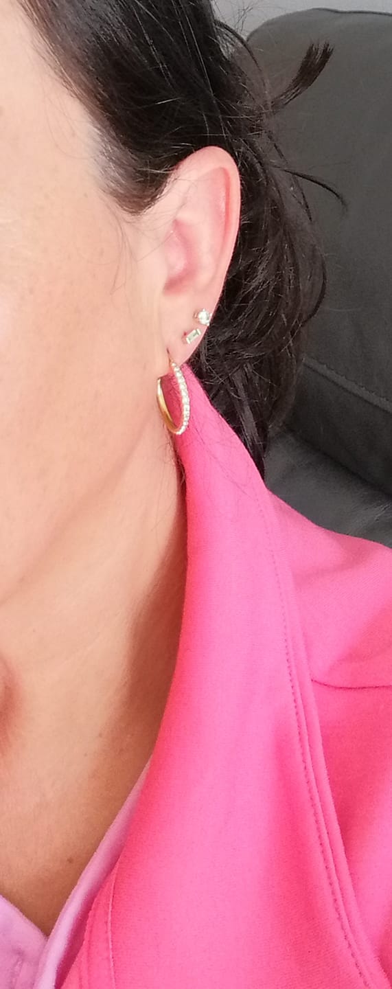 Customer photo review of Zara Hoop Earrings