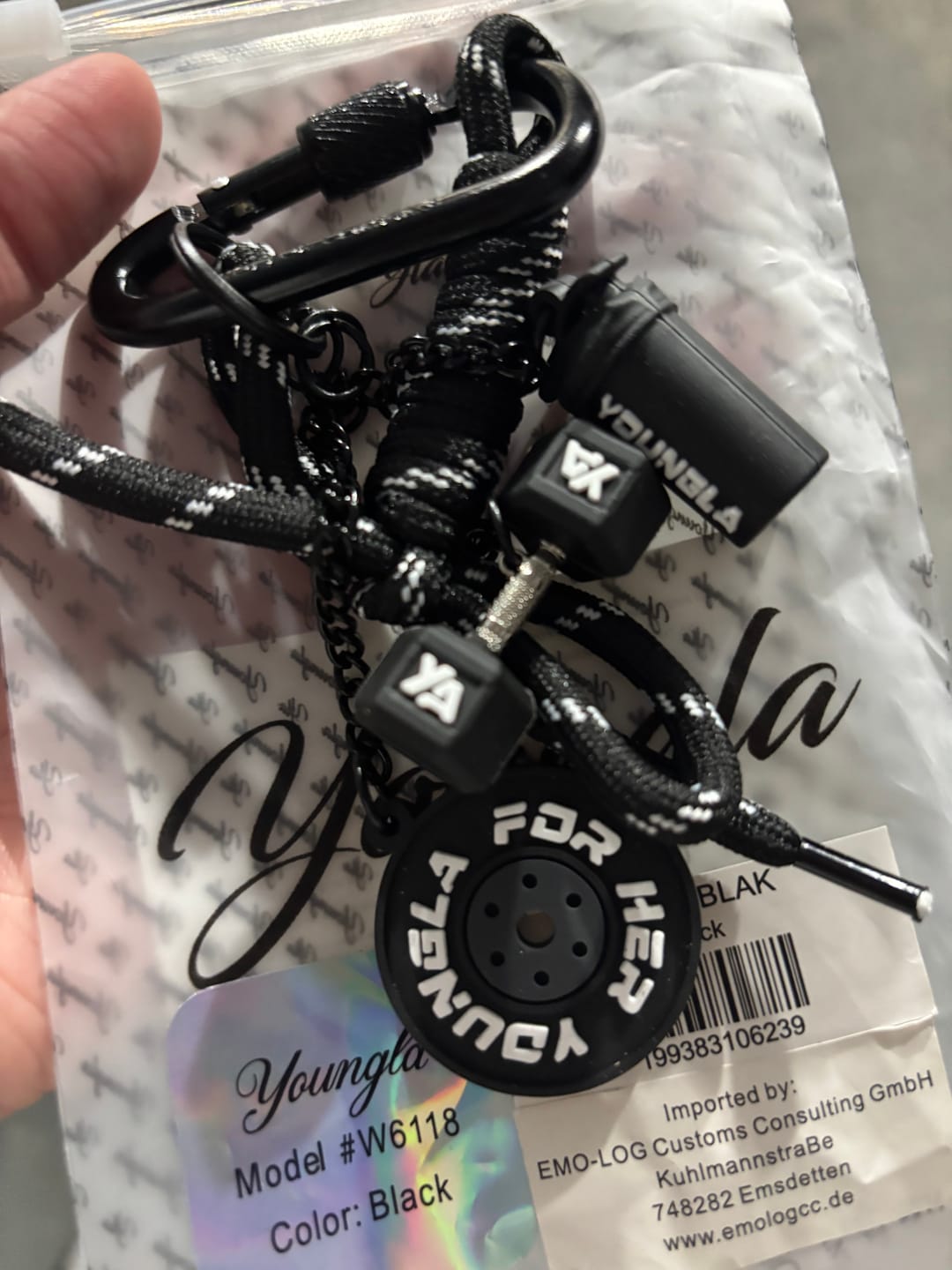 Customer photo review of W6118 Gym Keychain