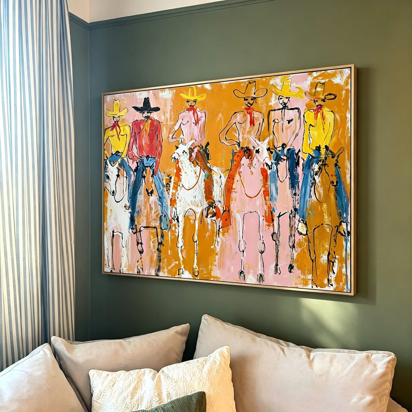 Customer photo review of Golden Posse-Cowboy Riders Painting