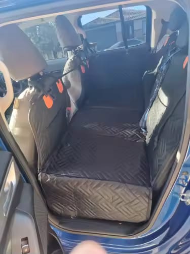 Customer photo review of Happy Hound - Back Seat Dog Cover 50% OFF NOW 🔥
