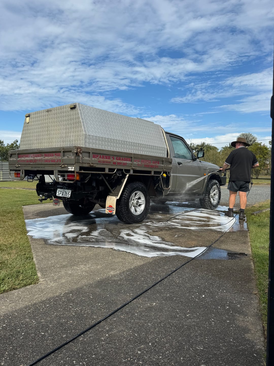 Customer photo review of Wall Mounted Pressure Washer