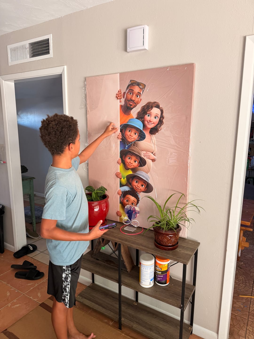 Customer photo review of Personalized Canvas - Animated Wall