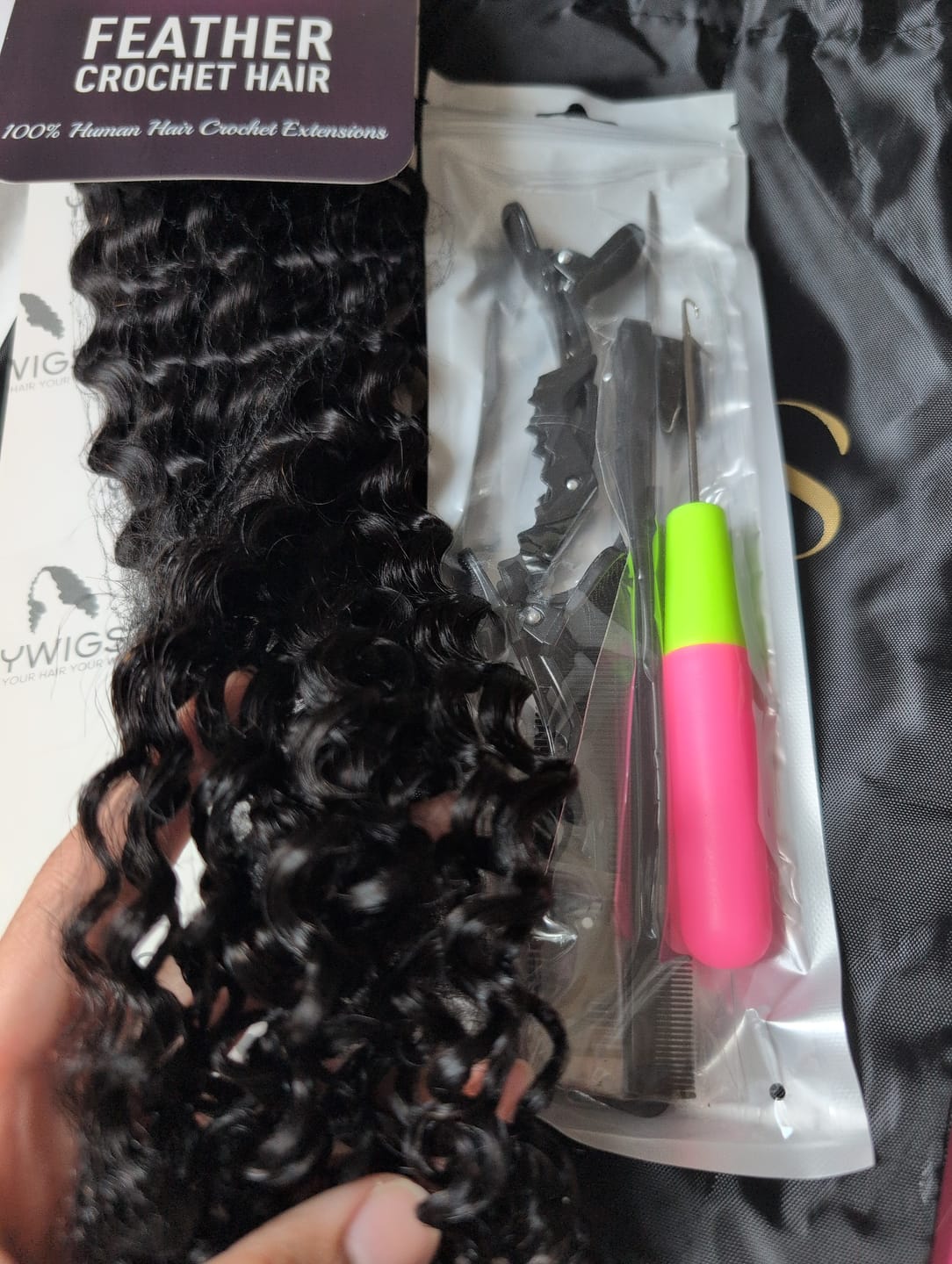 Customer photo review of Human Crochet Hair Water Wave For Miracle Knots