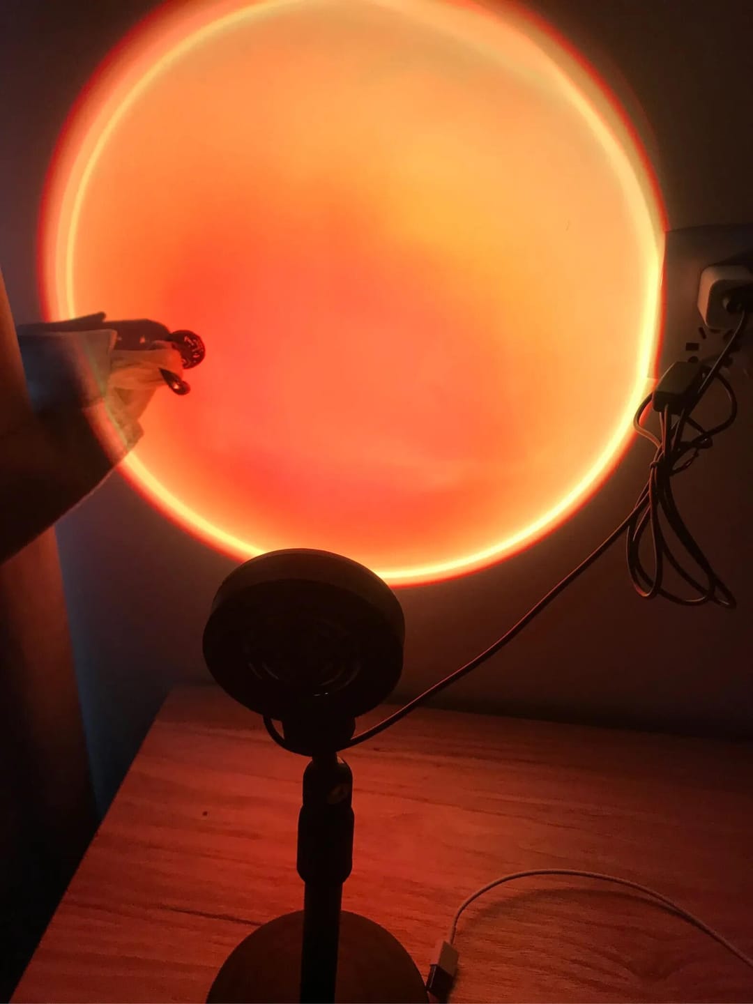 Customer photo review of RGB 16 Color Sunset Lamp