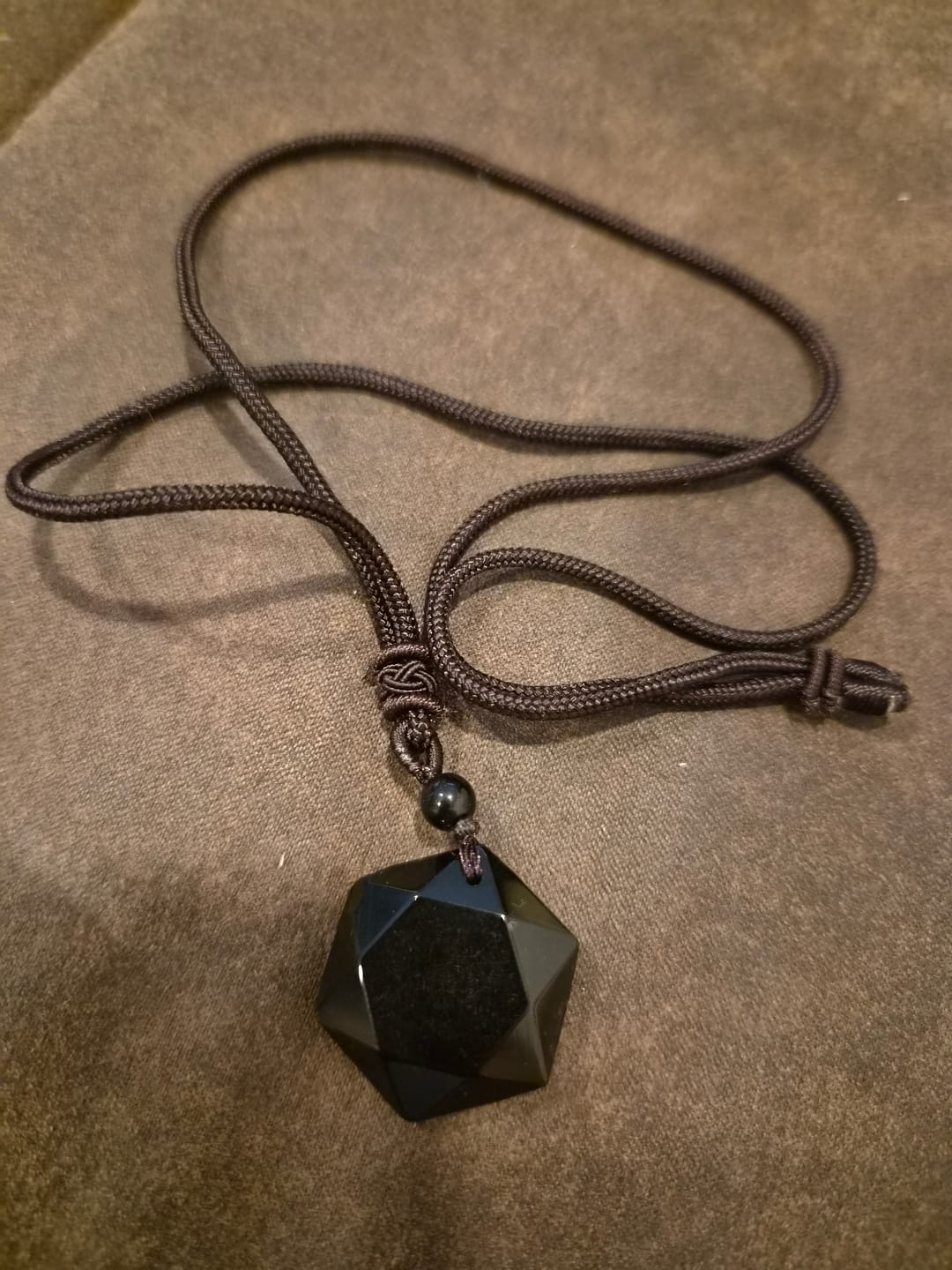 Customer photo review of Obsidian Halskette - Schutz Talisman