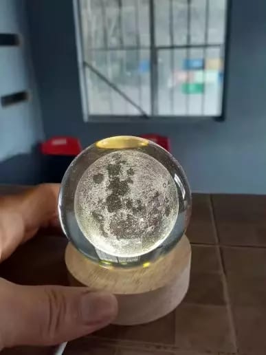 Customer photo review of AstroSphere Crystal Lamp – Moon Lamp & Saturn Lamp