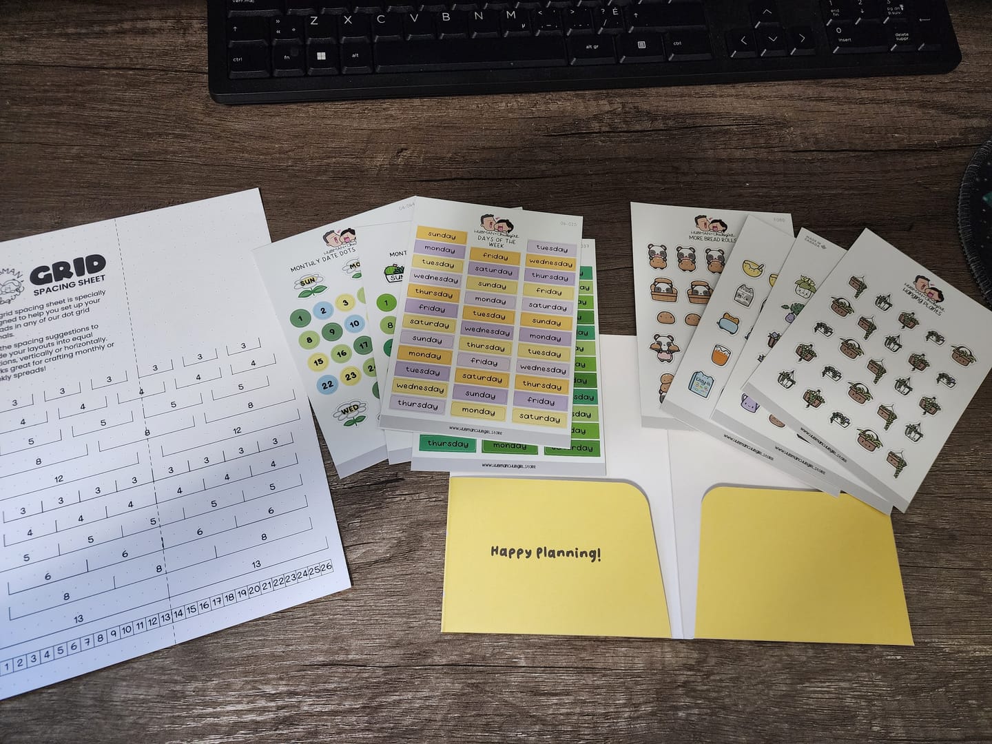 Customer photo review of Monthly Date Dots - Cute Critters Planner Stickers