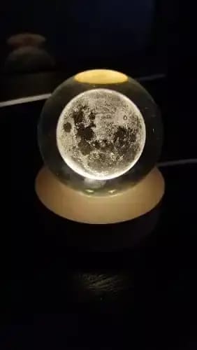 Customer photo review of AstroSphere Crystal Lamp – Moon Lamp & Saturn Lamp