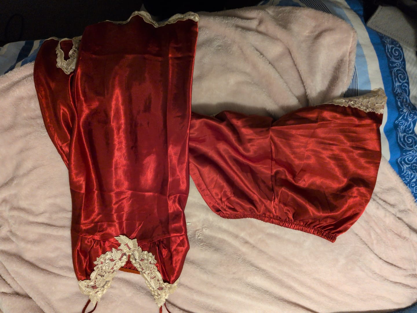 Customer photo review of Satin Sleepwear Pajama Set
