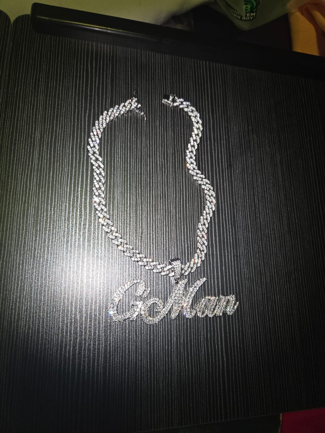 Customer photo review of Icy Signature Custom Nameplate