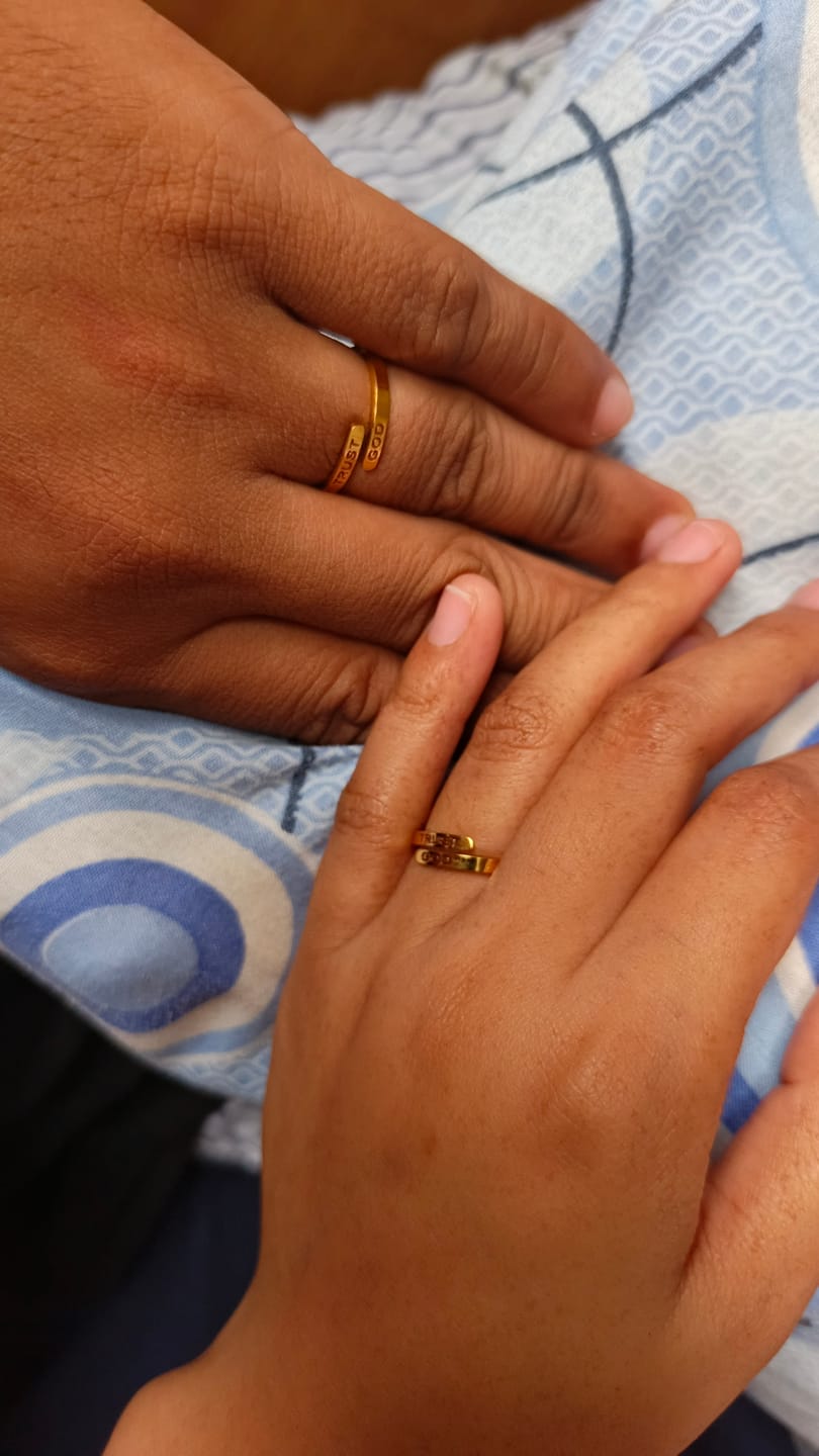 Customer photo review of Gold Trust God Ring (Adjustable size)