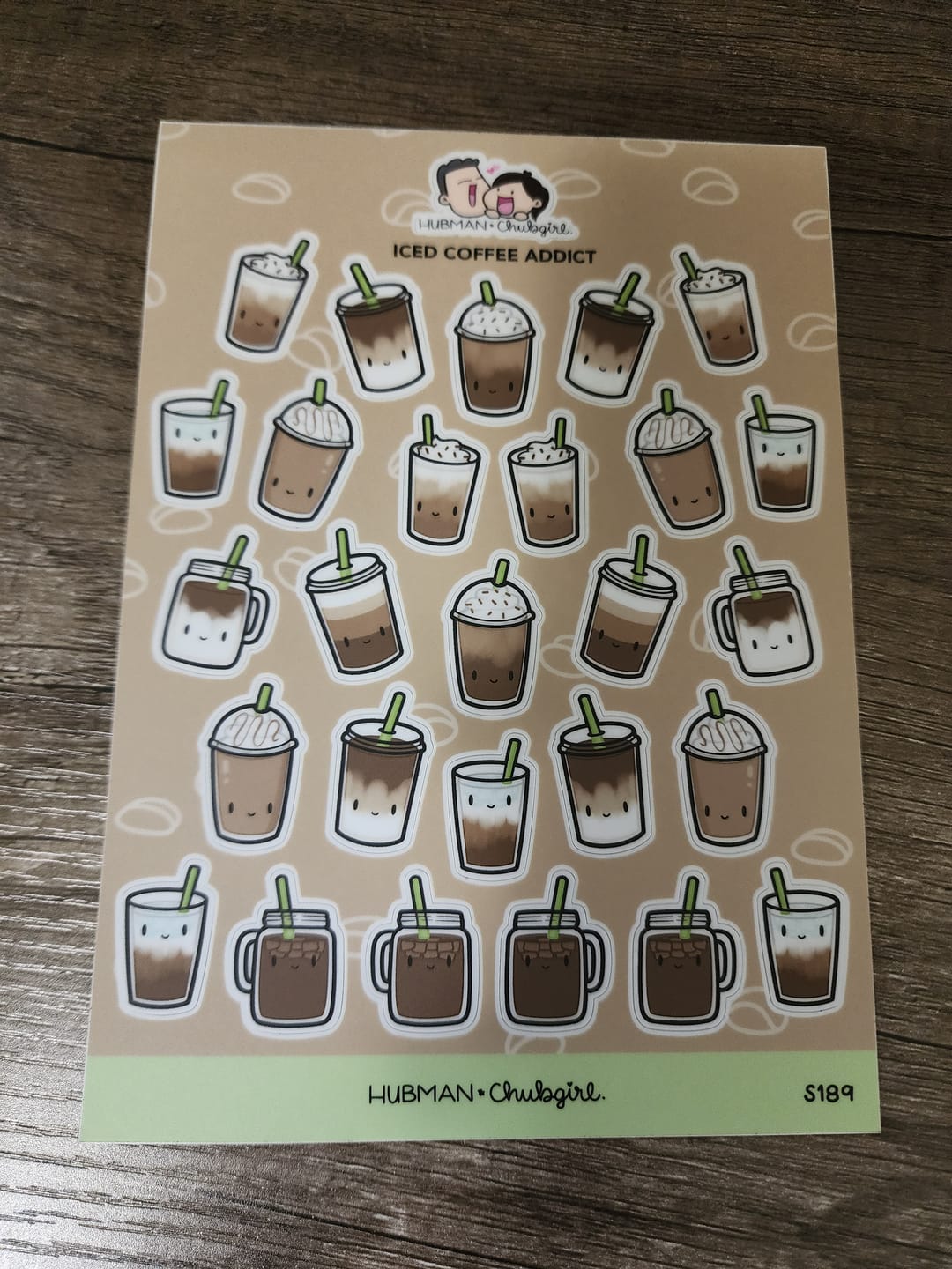 Customer photo review of Iced Coffee Addict Sticker Sheet