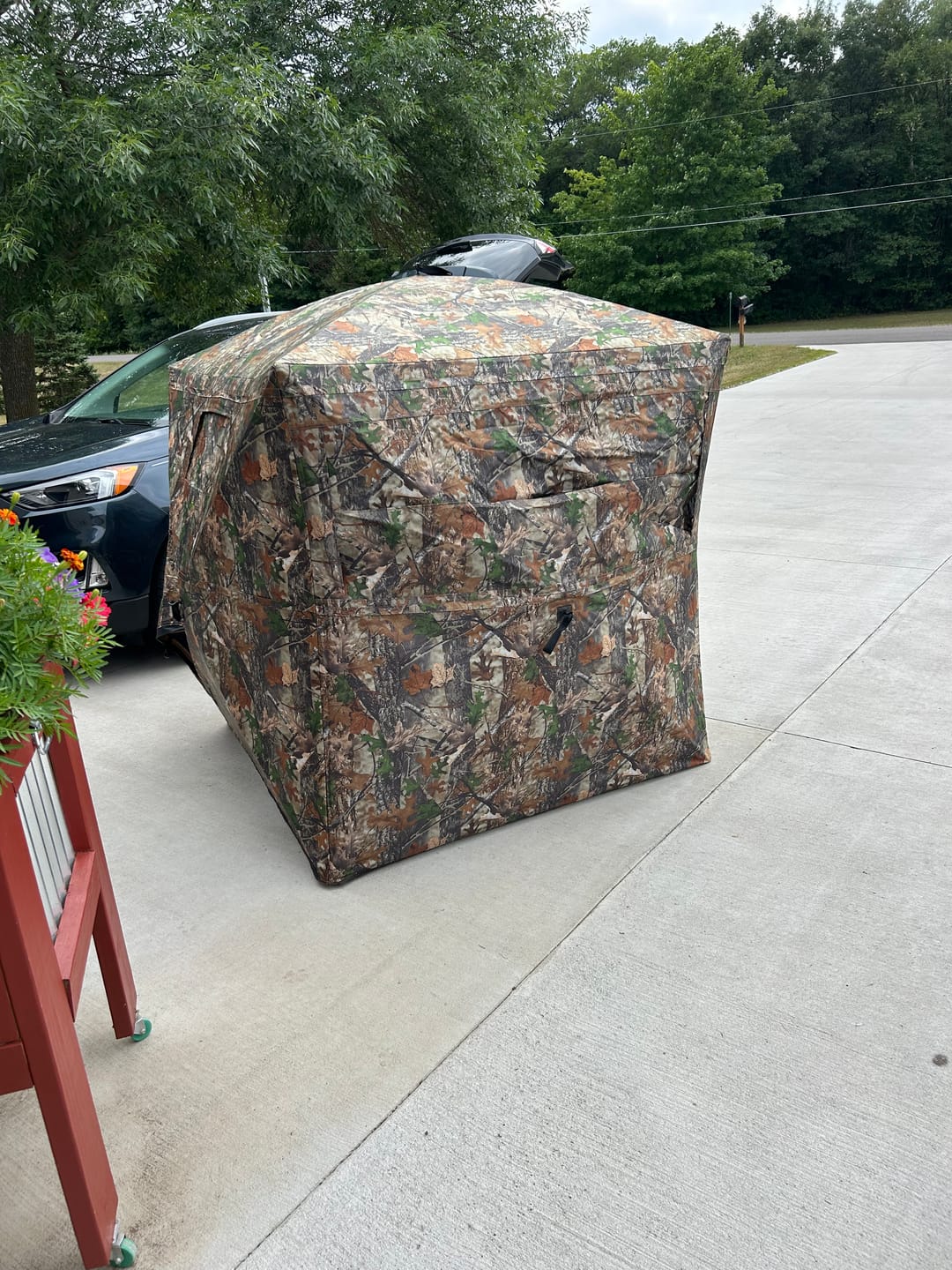 Customer photo review of Vis Series 270 Degree See Through Hunting Blind | Portable 2 3 4 Person Ground Blind | Camo Pop Up Deer Blind for Deer & Hunters