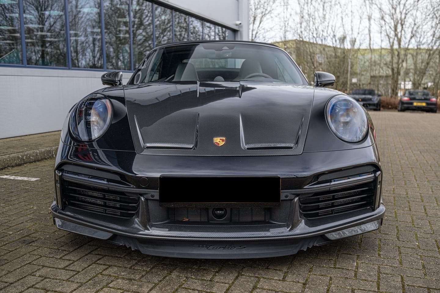 Customer photo review of Porsche Pre-Preg Carbon Fiber JSL Style Front Splitter for 992 911 Turbo S