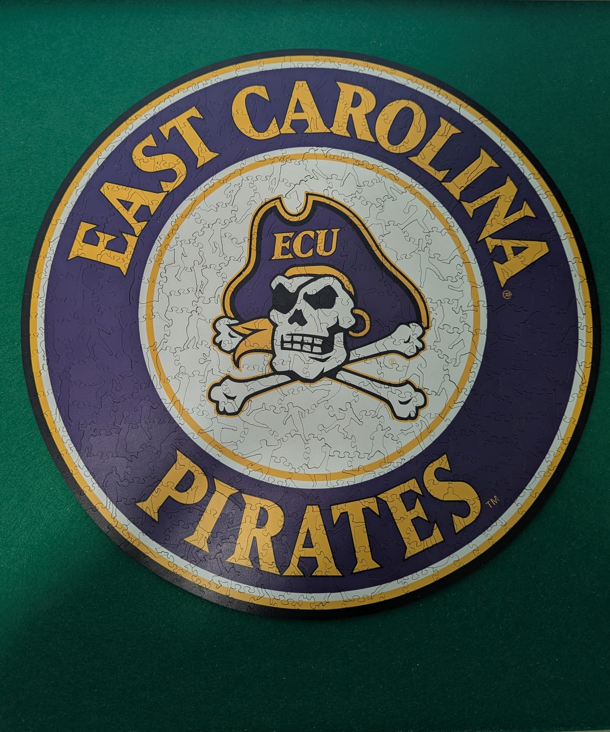 Customer photo review of East Carolina Pirates Logo Wooden Puzzle