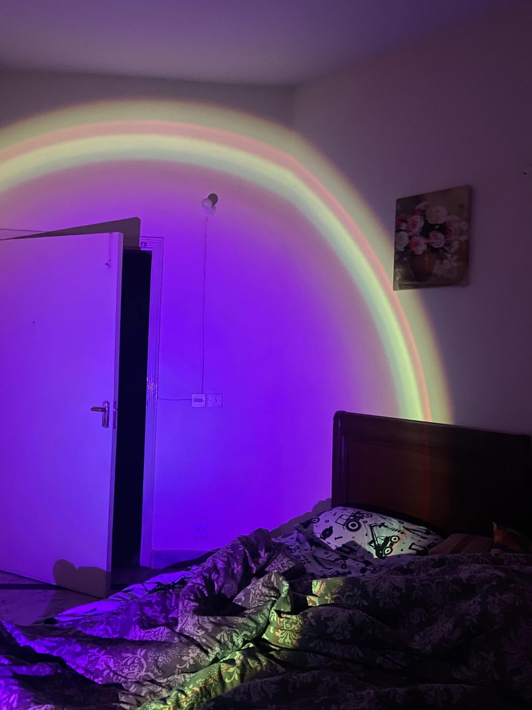 Customer photo review of RGB 16 Color Sunset Lamp