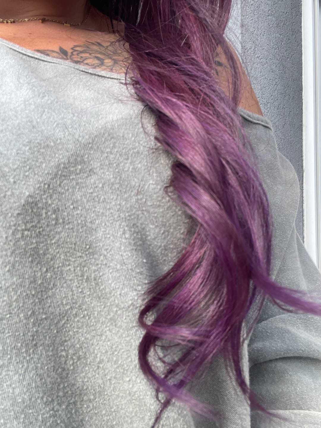 Customer photo review of Mattie Violet Purple - Vegan Semi-Permanent Direct Dye Hair Color Cream 210 ml