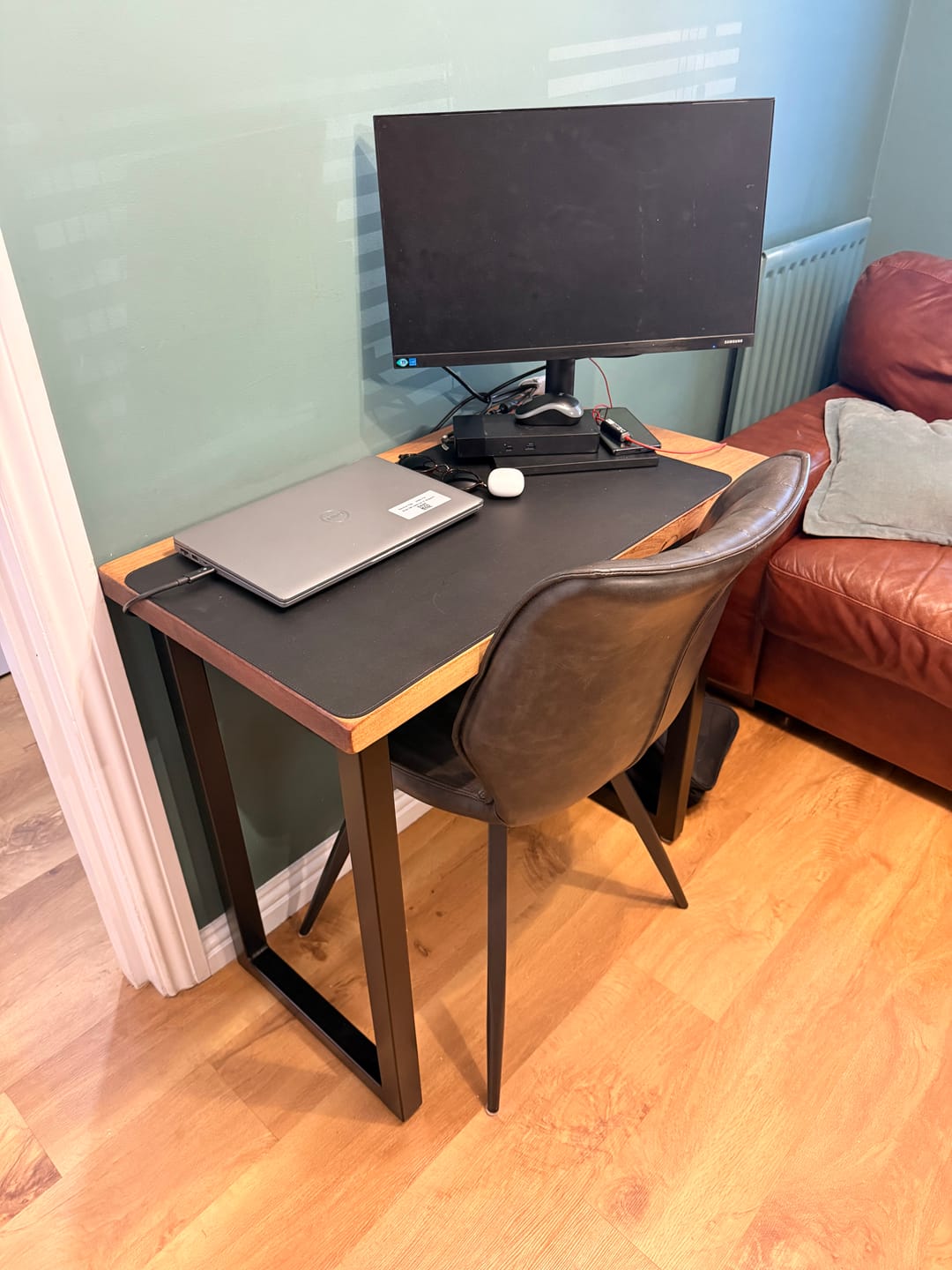 Customer photo review of Rustic Industrial Desk