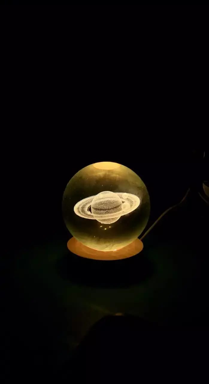 Customer photo review of AstroSphere Crystal Lamp – Moon Lamp & Saturn Lamp