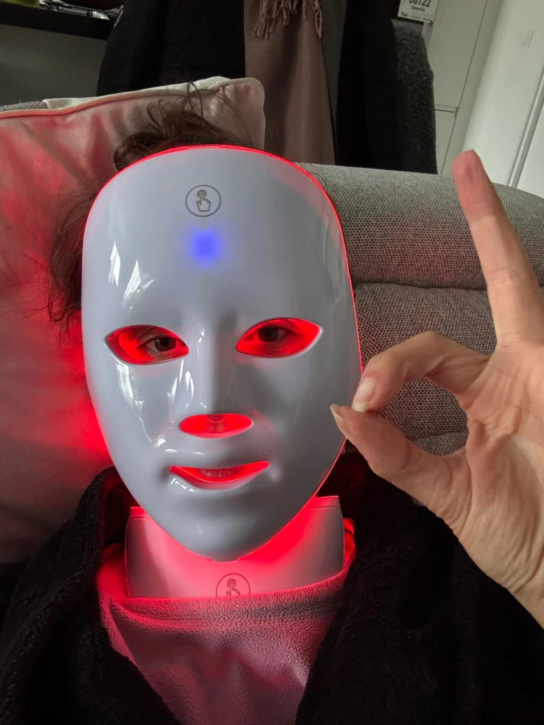 Customer photo review of Máscara facial LED