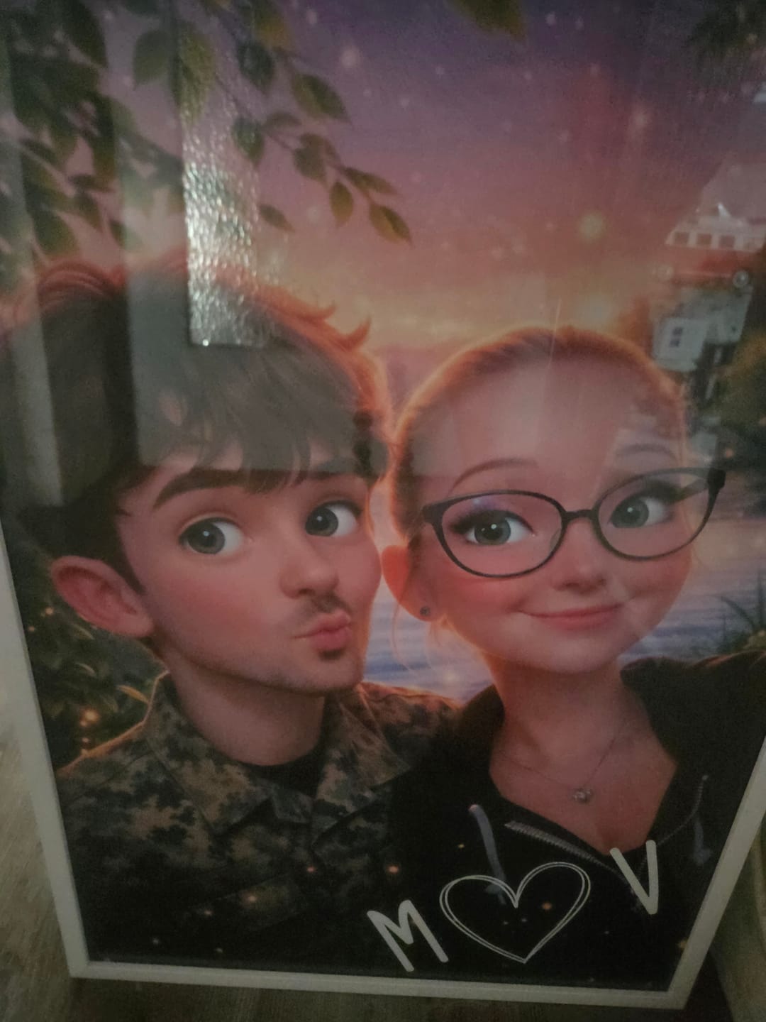 Customer photo review of Cartoon Love - Personalisiertes Poster mit Cartoon 3D Effekt im Comic Style
