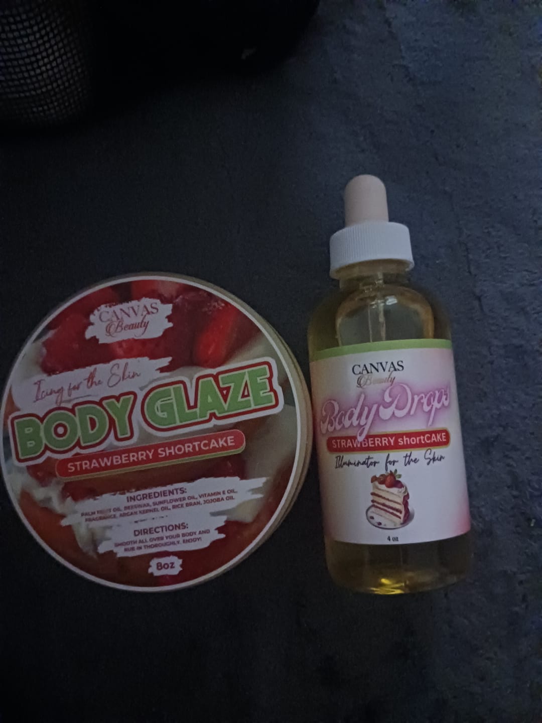 Customer photo review of BODY DROPS: STRAWBERRY SHORTCAKE